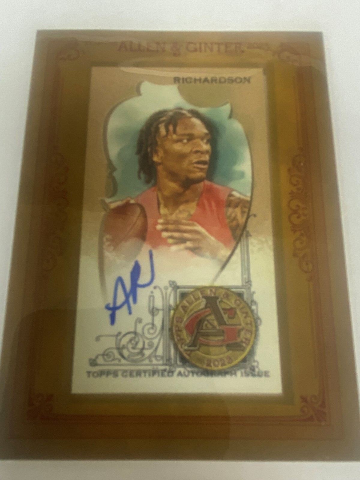 ANTHONY RICHARDSON 2023 TOPPS ALLEN & GINTER FRAMED MINI AUTOGRAPHS #MA-ARI