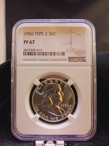 1956 NGC PF67 Type 2 Franklin Half Dollar Coin