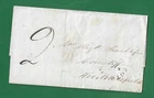 GB POSTAL HISTORY, 1841 ENTIRE PRESTON TO HUDDERSFIELD, TWOPENCE POSTAGE.