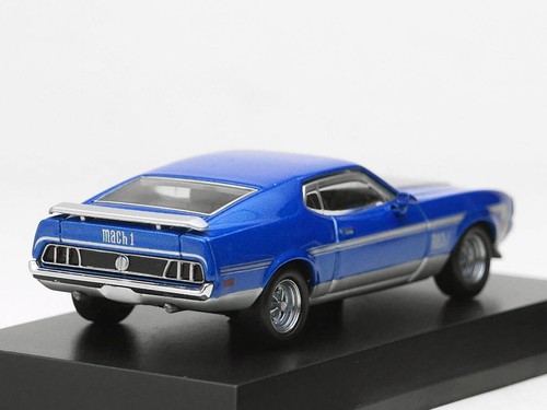 1/64 Kyosho Ford Mustang Mach 1 2Nd Generazione Blu/Argento 1971 Cvs 31 Usa Sport - Foto 2 di 6
