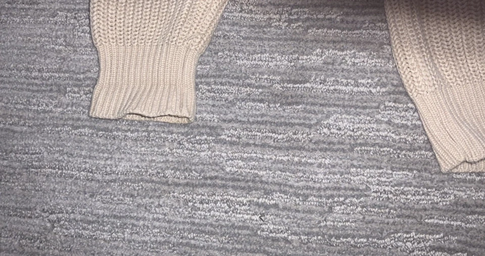 Vintage LL Bean Mens Full Zip Sweater M Reg Knit Heavy Cotton - Image 3 of 4