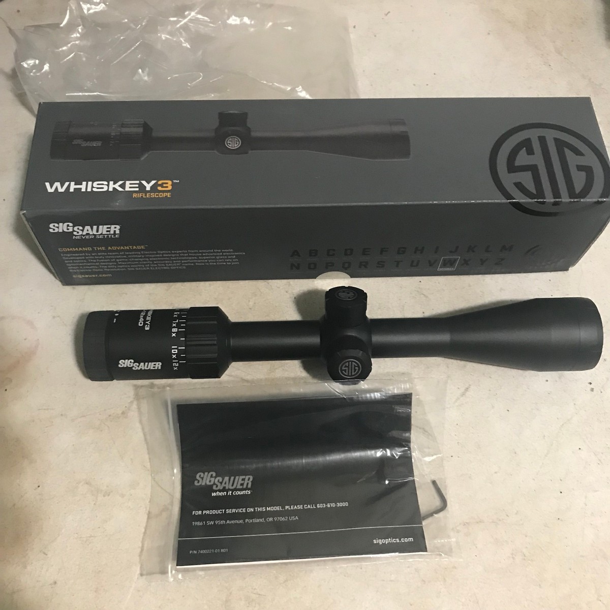 SIG SAUER Whiskey 3 4-12x40mm Rifle Scope - SOW34204 for sale