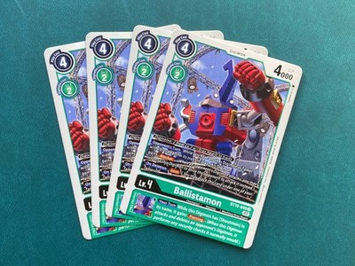 Ballistamon BT10-049 Playset Xros Encounter Digimon Card Game x4
