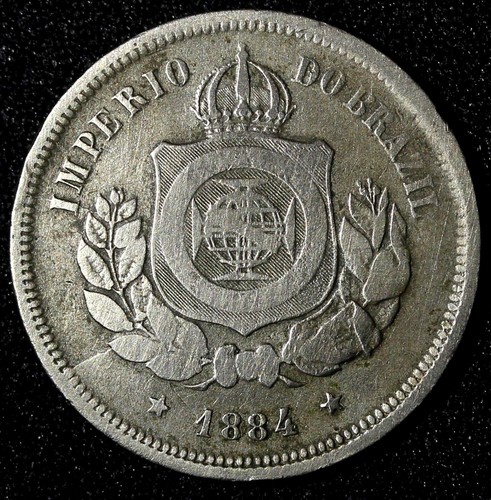 Brasilien Pedro II 1884 100 Reis Rio de Janeiro KM# 477 (28 358) - Bild 3 von 3