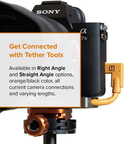 Tetherpro Usb-C To Usb-C Right Angle Cable Orange 15' (4.6m) - Picture 6 of 8