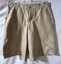 Nautica boys tan school uniform shorts adjustable waist size 20 regular