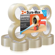 12 Rolls Carton Sealing Clear Packing Tape Box Shipping - 2 mil 2" x 110 Yards