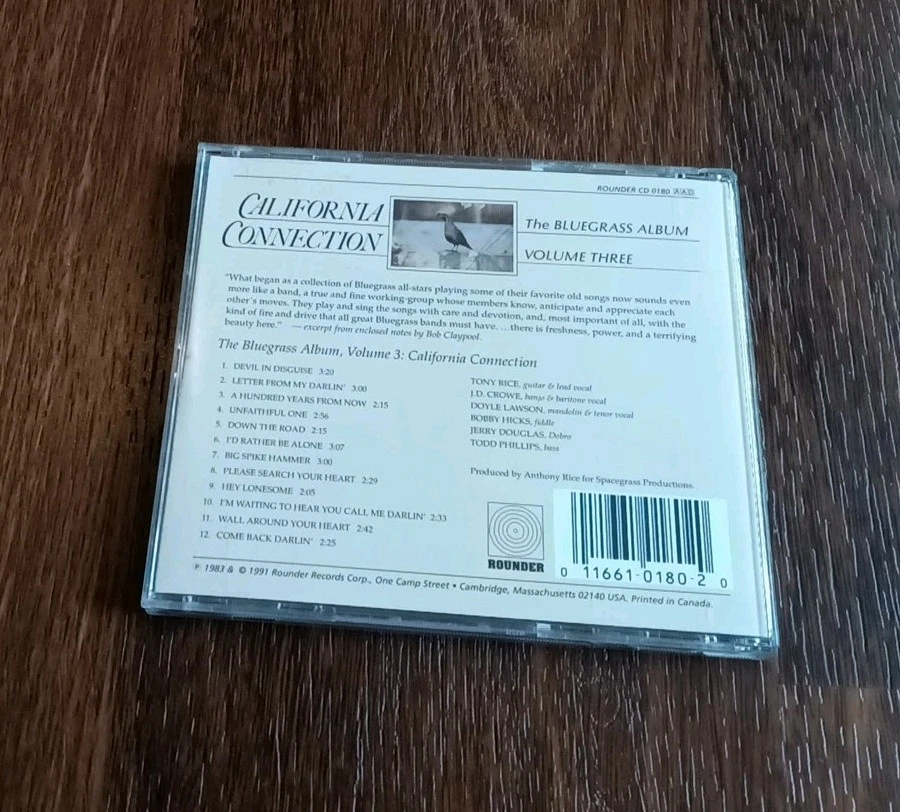 "THE BLUEGRASS ALBUM VOL. 3" CD By California Connection 1980's Bluegrass EXC  Foto 2 de 3