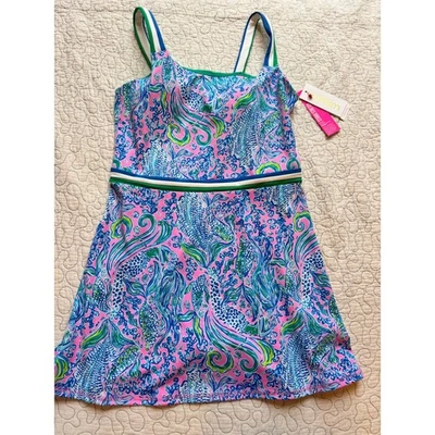 Lilly Pulitzer Luxletic Deidra Kleid In Flieder Rose We Mermaid It Größe Medium - Bild 1 von 4