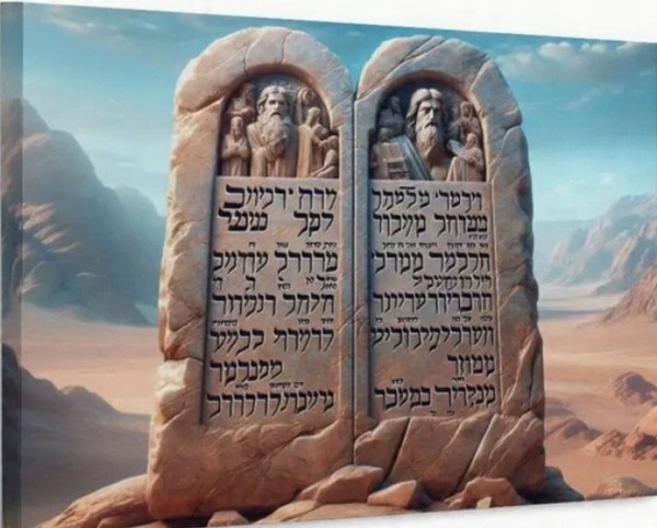 Diamantmosaik-Tafeln Des Heiligen Dekalogs 30 X 40 Cm Kreative Diamanten-image