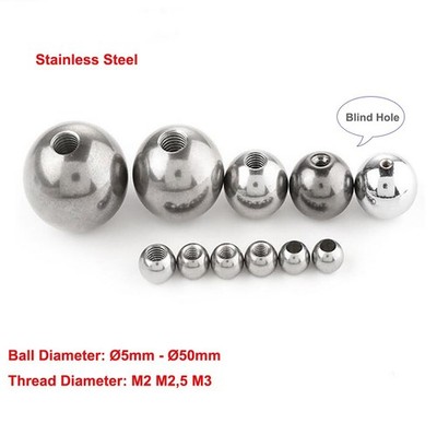 Stainless Steel Drilling Balls Female Thread M2 M2.5 M3 Blind Hole Ball Knob Nut
