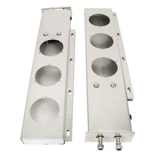 Mud Flap Hanger 30" Stainless Steel w/ Light Cutouts Spring Loaded 2 1/2 Patter