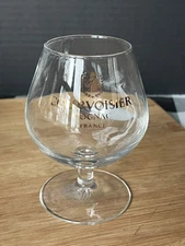 Courvoisier Le Cognac De Napoleon France Stem Glass Gold Logo Snifter