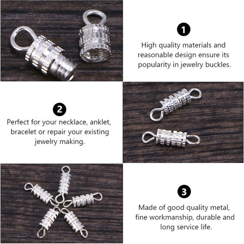 60Pcs Bracelet Clasps Necklace Clasps Screw Type Clasps Jewelry Making Supplies - 第 11/12 張圖片