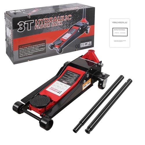 3T Tonne Low Profile Car Trolley Floor Jack Workshop Garage Hydraulic Black Jack - Picture 13 of 13