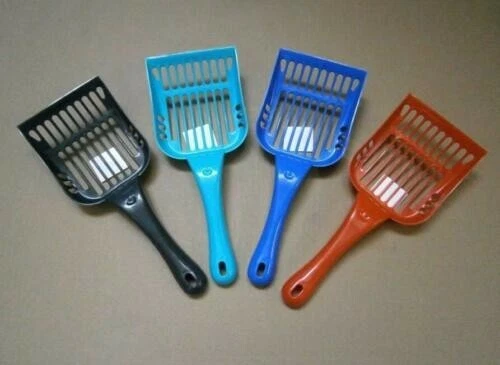 WHITEFURZE Cat Kitten Plastic Litter Tray Scoop Spoon Waste Scooper Poop Shovel UK Seller