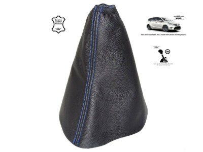Car Passion Cuffia Leva Cambio Manuale Con Ghiera Cromata Per Fiat 500L (2012-2017), Set Completo Con Cuciture Nere