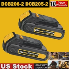 2Pack For DEWALT DCB201 20V Max Lithium-Ion Compact Battery DCB203 DCB205