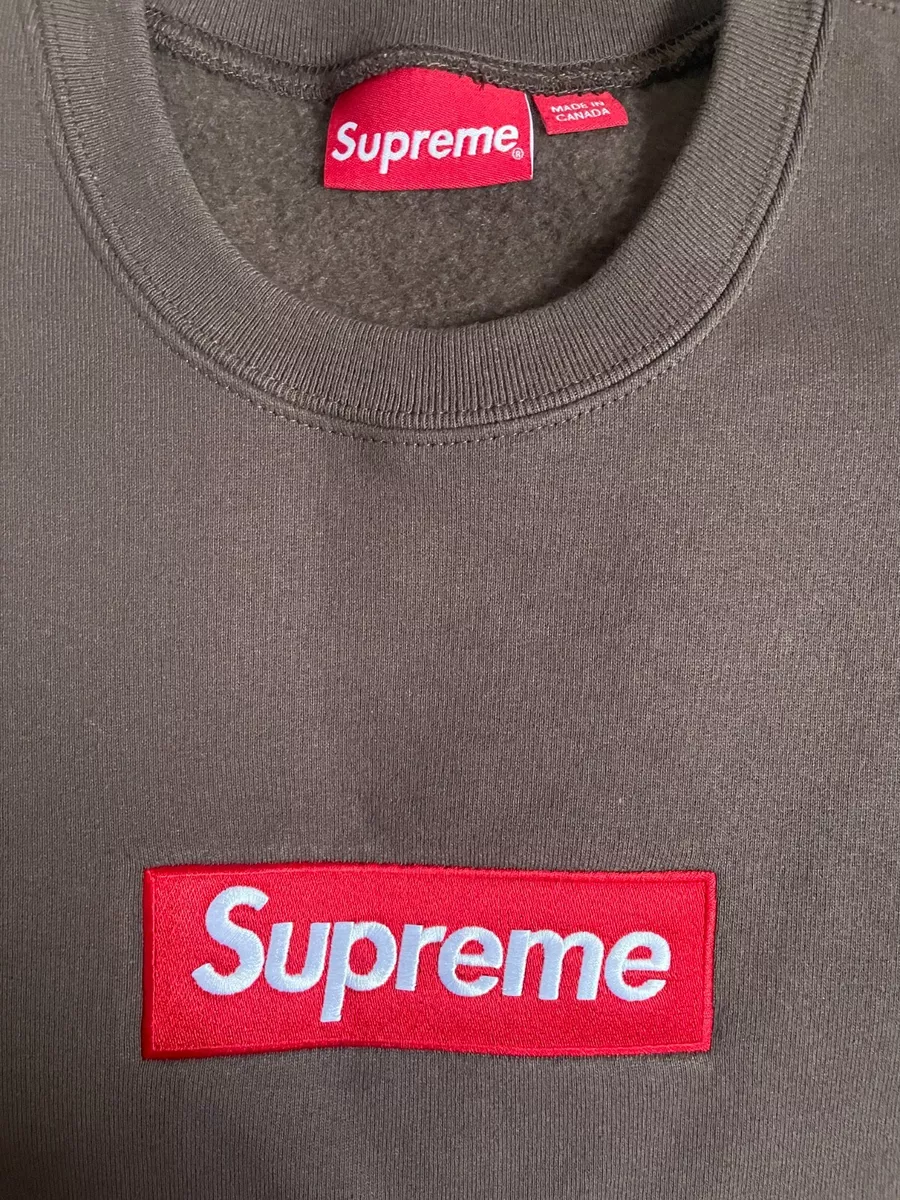 Supreme Box Logo Crewneck brown M