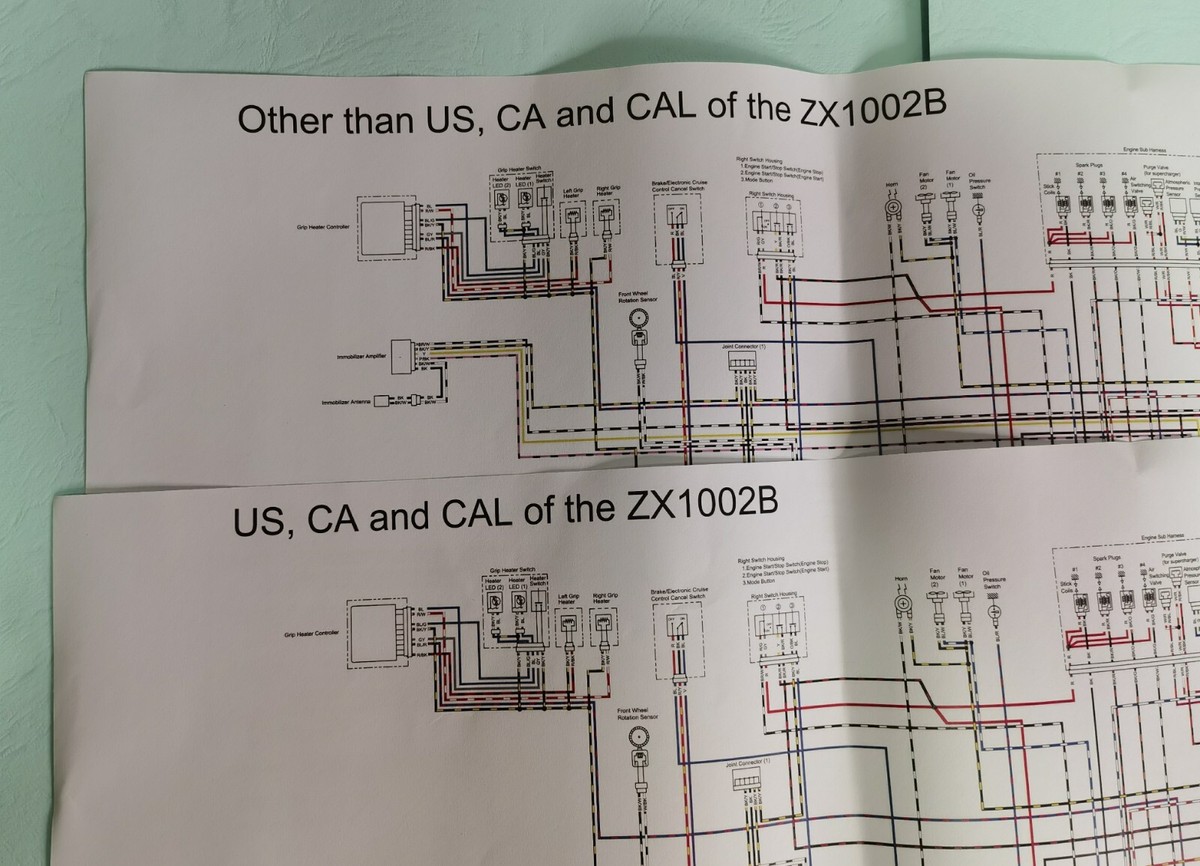 SX55 A1図用紙 2本入 Kawasaki H2SX US CA AL of the ZX1002B Large size color