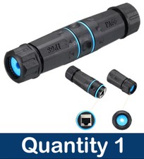 1 x RJ45 Coupler Joiner for CAT5e CAT6 Ethernet Patch Cable IP68 Outdoor CAT 6