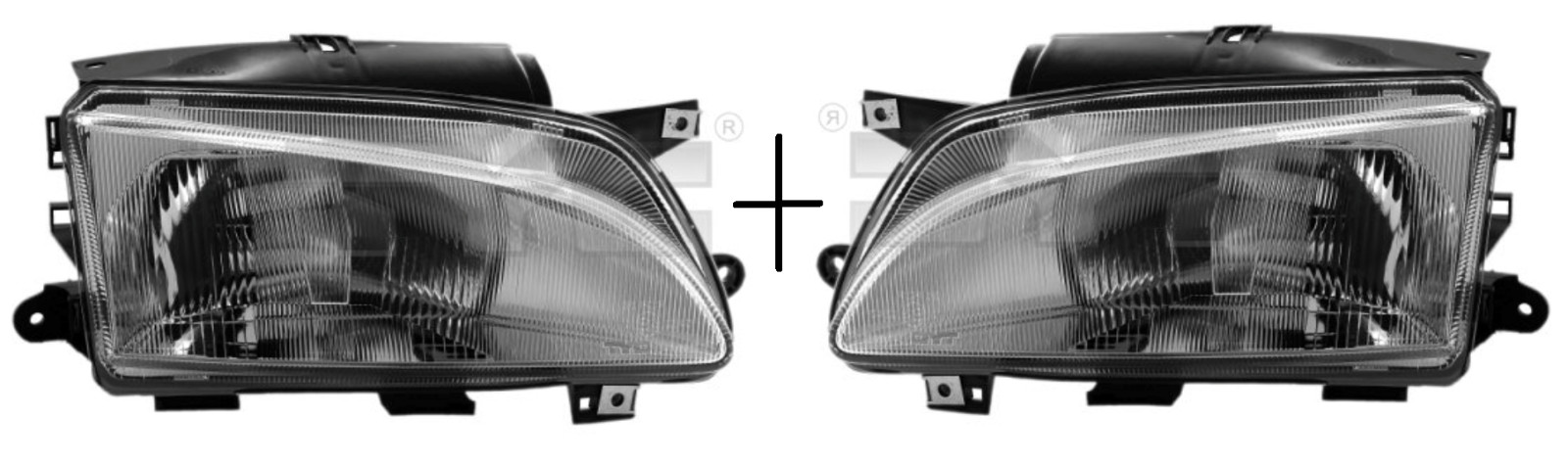 Optique de projecteur avant gauche droite pour utilitaire Peugeot Partner