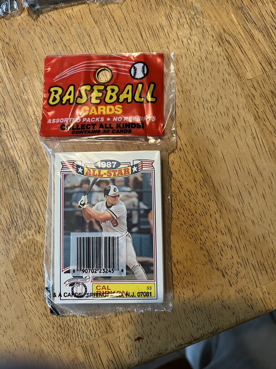 rare baseball card packs Cal Ripken Jr & Dale Murphy Showing Rare Oddball Baseball Card Pack (OB-3)