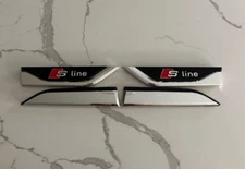 Audi A5 (B9) S-Line Fender Badge Door Emblems Chrome 4-set Logo Full Set S line