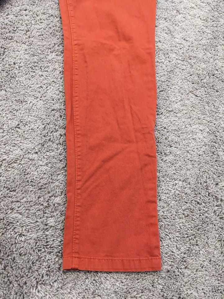 GAP Chino 裤男式 33x32 修身红色直筒休闲办公室橙色 — 第 2/4 张图片