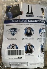 FlexGuard Arm sling Shoulder Immobilizer Lightweight Shoulder Brace Black Med