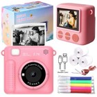 Instant Print Camera for Kids Girls Boys Digital Video Camera Film Hd 1080P