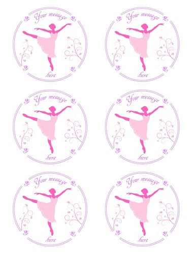 BALLERINA DANCER Image Edible topper decorating - Picture 6 of 11