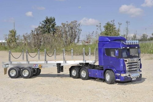Tamiya 1/14 Electric Rc Big Truck Series No.06 Flatbed Semi-Trailer Truck Japan - Picture 5 of 7