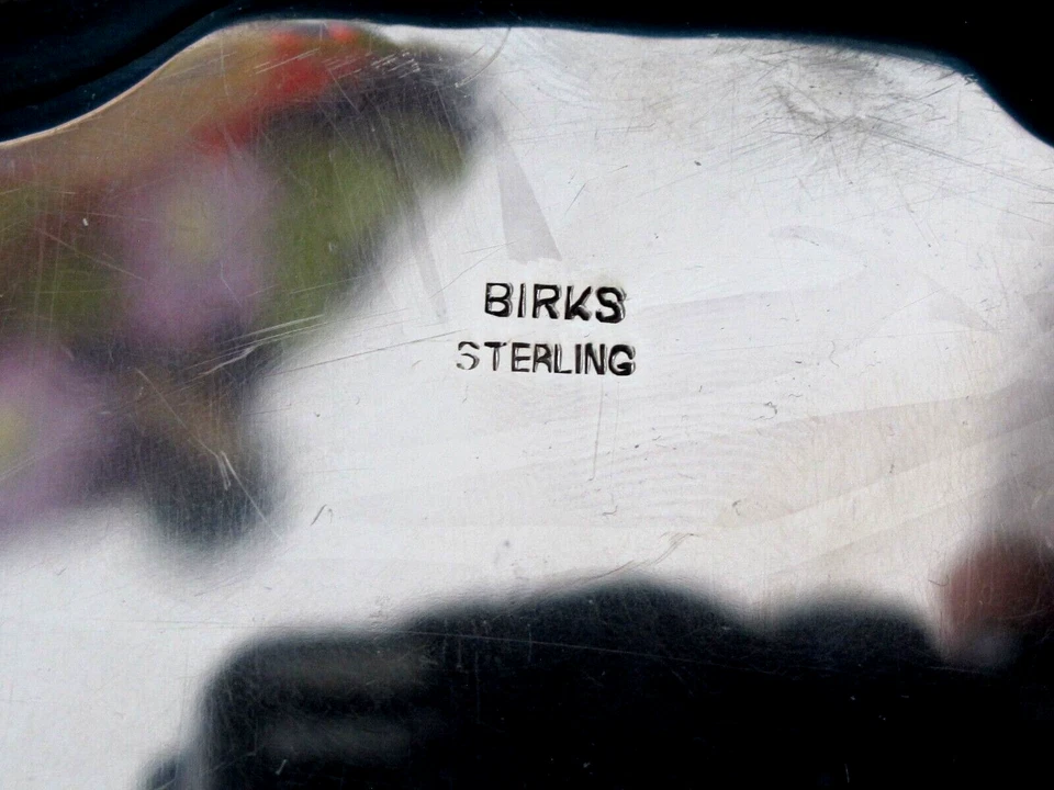 Bandeja de plata esterlina té fruta vino abedules Chippendale georgiano 790 gr 12" Foto 4 de 4