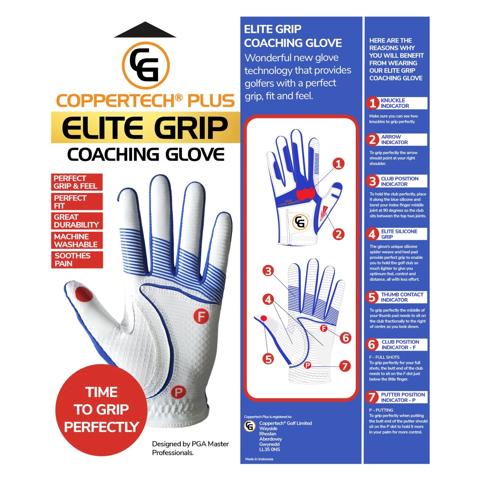 COPPERTECH PLUS ELITE GRIP COACHING GLOVE - BEST EVER TRAINING GLOVE - PERFECT!