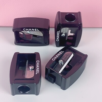 4 X Chanel Black Plastic Makeup Pencil Sharpener made in Germany