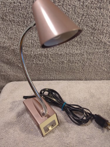 Mid Century Modern Gooseneck Stat Bronze Color Desk Lamp Dazor M#3612 Brand USA - Picture 2 of 12