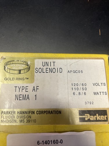 PARKER  SOLENOID GOLD RING AFGC05 TYPE AF NEMA - Picture 1 of 4