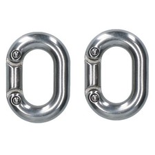 2 x Chain Connecting Link 6mm Marine Grade Stainless Steel Split Shackle DK70