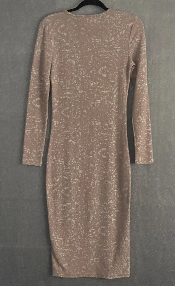 Vestido suéter/body con para mujer Chelsea & violeta color topo/beige talla pequeña Foto 3 de 4