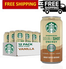 Starbucks Doubleshot Energy Espresso Coffee, Vanilla, 15 oz Cans (12 Pack)