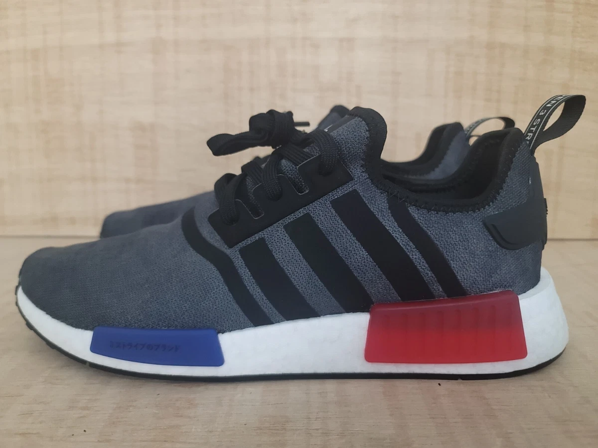 Adidas Originals NMD R1 Core Black Blue Red Mens Running Sneakers HQ4452  Size 11 | eBay