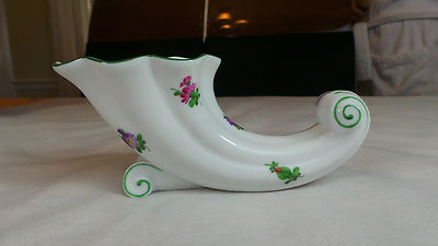 HEREND Cornucopia Hungary # 7342 Hand Painted