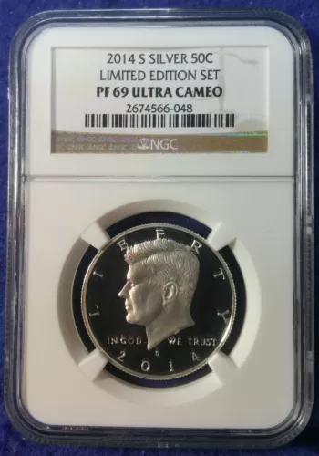 2014 S Proof Silver Kennedy Half - Limited Edition Set - NGC PF69 - 50C