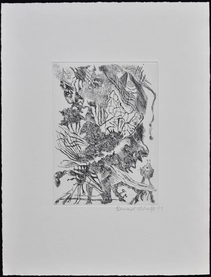 Bernard Schultze Grafik Migof Gestrüpp 1 Radierung signiert - Bild 3 von 4