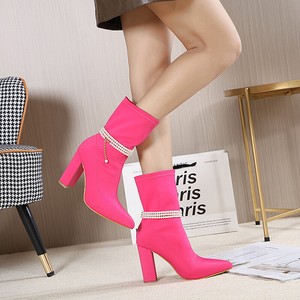 beaded block heels