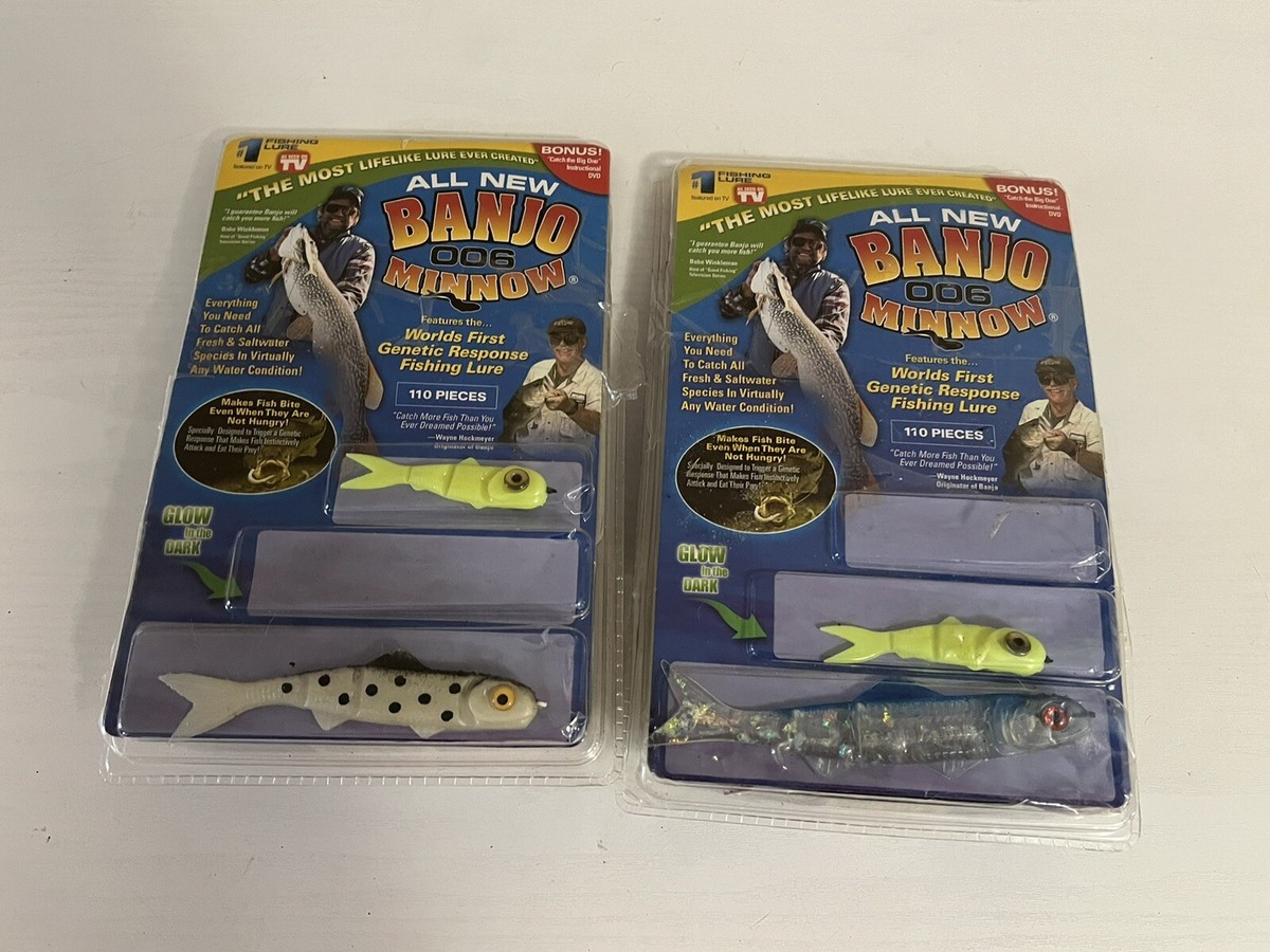 2 Open Packages Banjo Minnow Fishing Lures System Lures As Seen On TV
