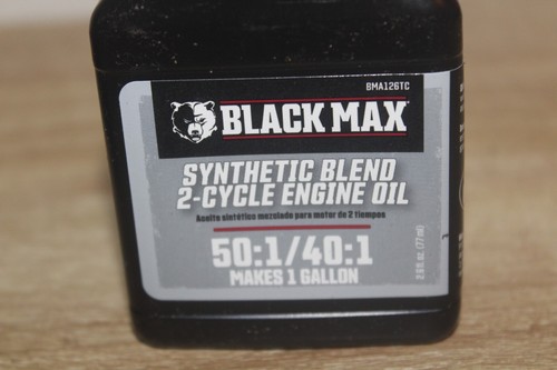 Lote 2 Black Max 50:1/40:1 Mezcla Sintética Aceite de Motor 2 Ciclos 2.6oz Ea - Imagen 3 de 4