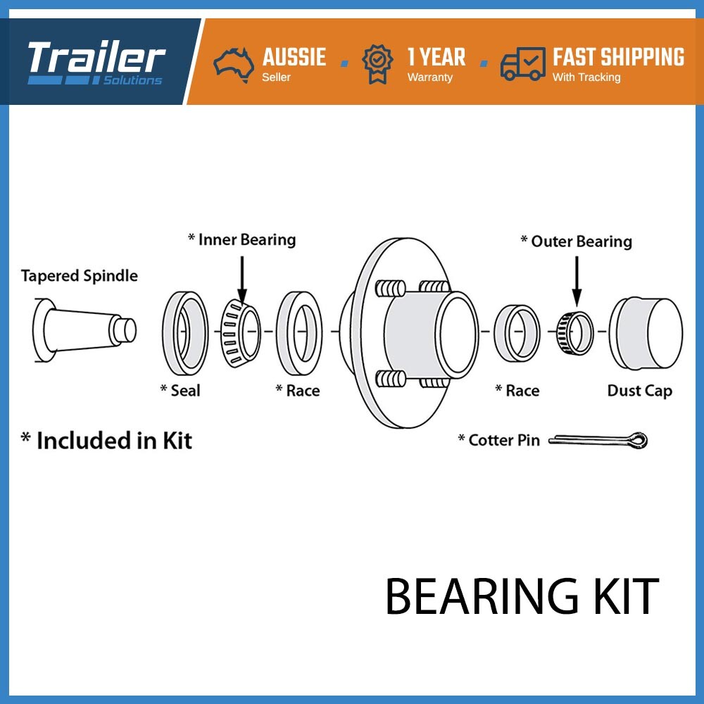 Waterproof Marine Boat Trailer Wheel Bearing Kit Ford SL Type Bearings & Seals eBay