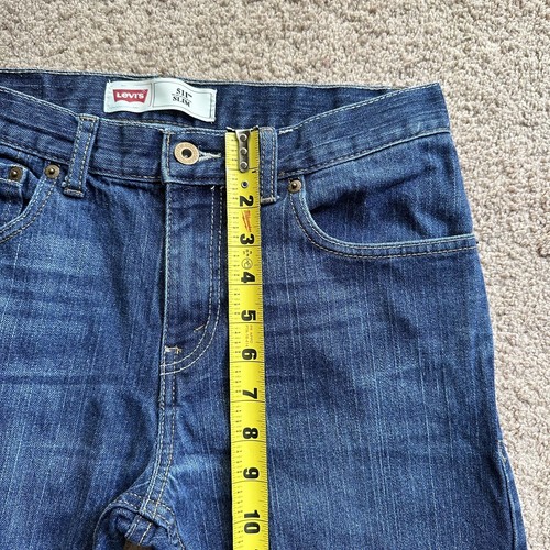 Levi’s 511 Jeans Girls 18 29x29 Slim Straight Mid Rise Blue Medium Wash Denim - Picture 10 of 14
